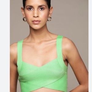Mango Knit Bra Top (lime green)